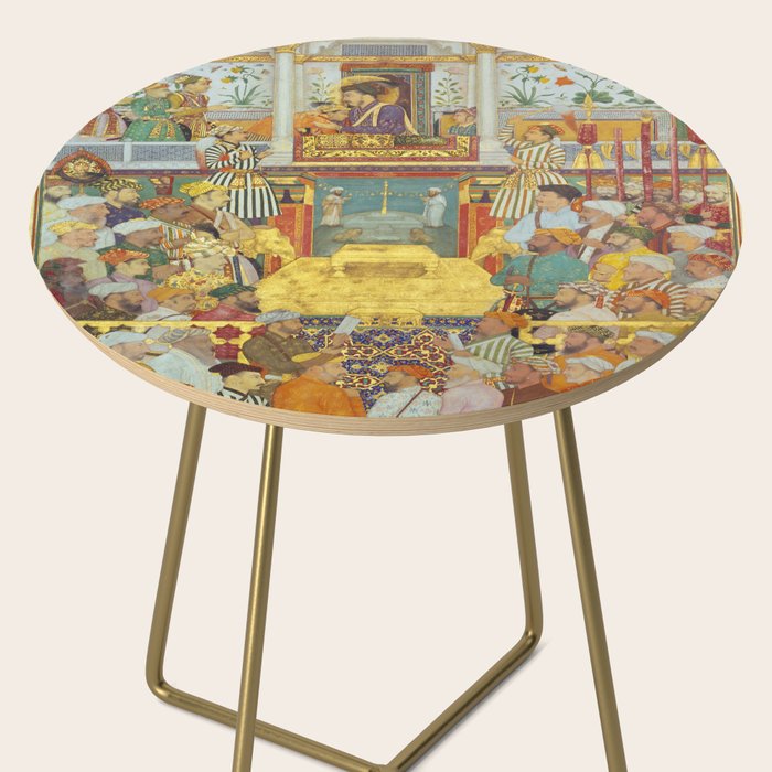 The accession of Shah Jahan by Bichitr, Indian Mughal Art Side Table Gallery Image 2