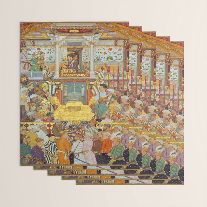 The accession of Shah Jahan by Bichitr, Indian Mughal Art Wrapping Paper Gallery Image 3