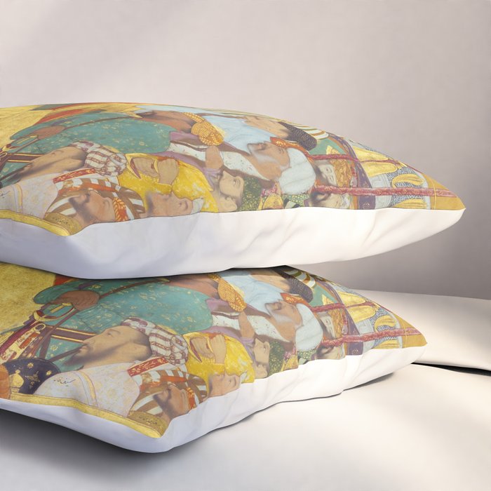 The accession of Shah Jahan by Bichitr, Indian Mughal Art Pillow Sham Gallery Image 3
