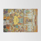 The accession of Shah Jahan by Bichitr, Indian Mughal Art Rug Gallery Image 2