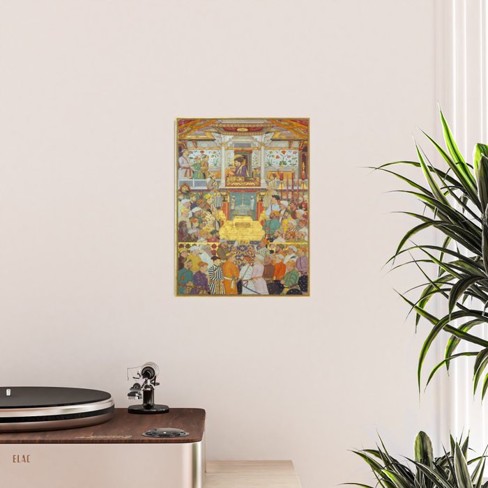 The accession of Shah Jahan by Bichitr, Indian Mughal Art Poster Gallery Image 2