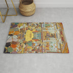 The accession of Shah Jahan by Bichitr, Indian Mughal Art Rug Gallery Image 1