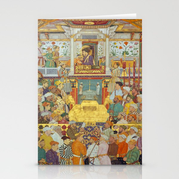 The accession of Shah Jahan by Bichitr, Indian Mughal Art Stationery Card Gallery Image 1