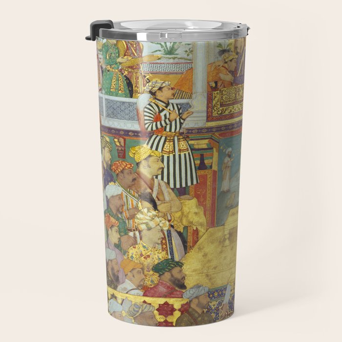 The accession of Shah Jahan by Bichitr, Indian Mughal Art Travel Mug Gallery Image 3