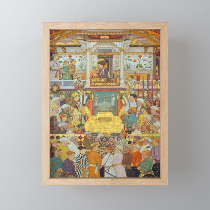 The accession of Shah Jahan by Bichitr, Indian Mughal Art Mini Art Print Gallery Image 1