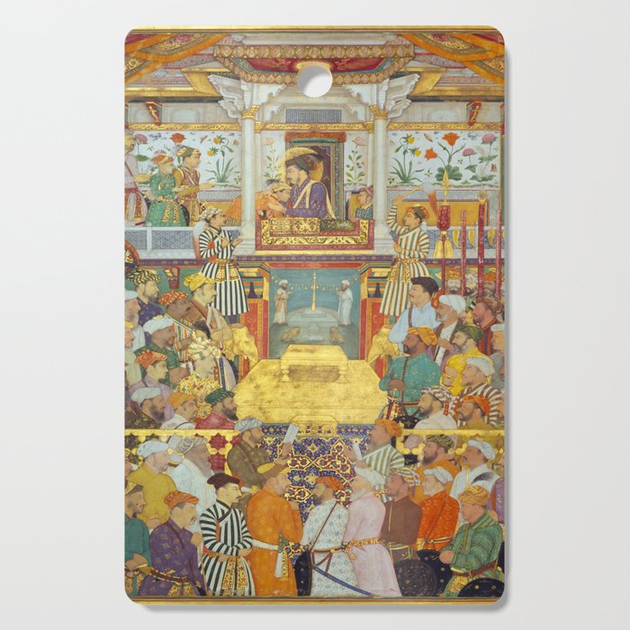 The accession of Shah Jahan by Bichitr, Indian Mughal Art Cutting Board Gallery Image 1