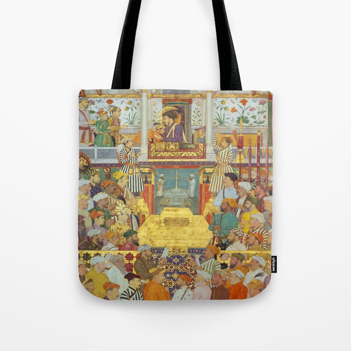 The accession of Shah Jahan by Bichitr, Indian Mughal Art Tote Bag Gallery Image 1