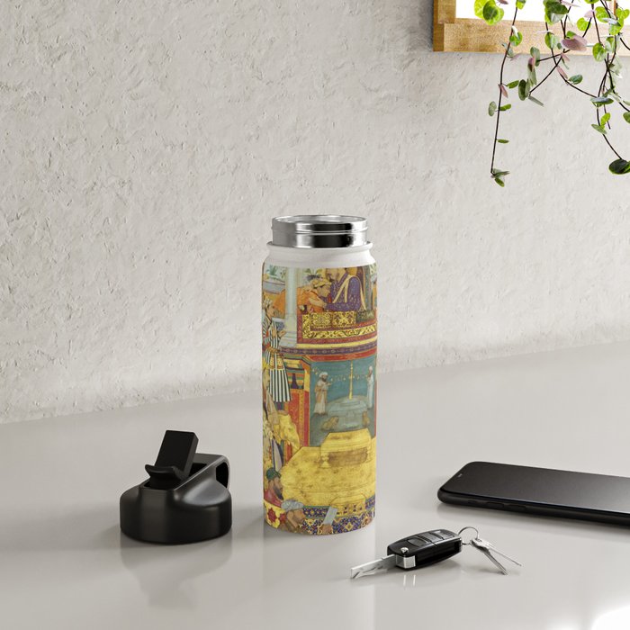 The accession of Shah Jahan by Bichitr, Indian Mughal Art Water Bottle Gallery Image 4