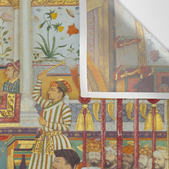 The accession of Shah Jahan by Bichitr, Indian Mughal Art Wall Tapestry Gallery Image 3