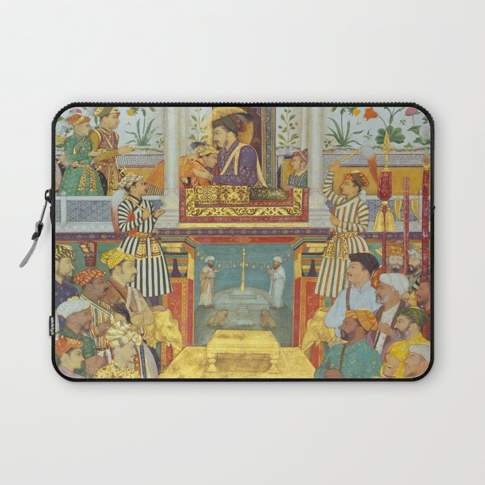 The accession of Shah Jahan by Bichitr, Indian Mughal Art Laptop Sleeve Gallery Image 1