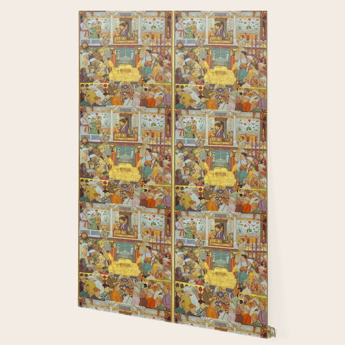 The accession of Shah Jahan by Bichitr, Indian Mughal Art Wallpaper Gallery Image 2