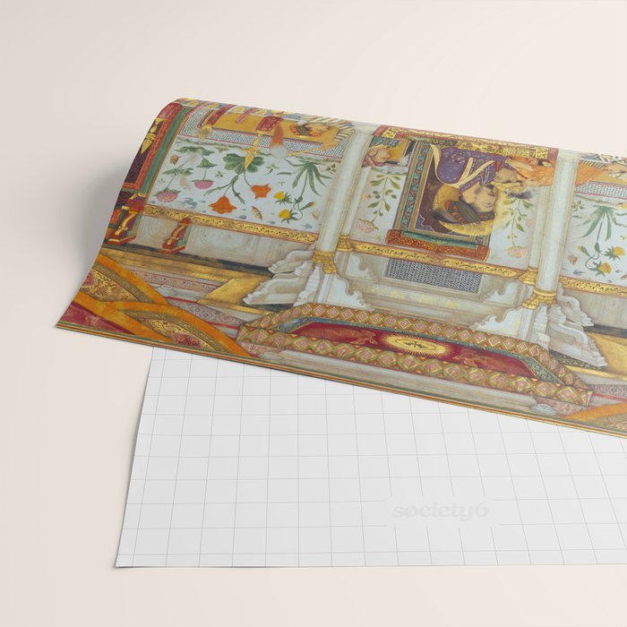 The accession of Shah Jahan by Bichitr, Indian Mughal Art Wrapping Paper Gallery Image 2
