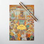 The accession of Shah Jahan by Bichitr, Indian Mughal Art Wrapping Paper Gallery Image 1