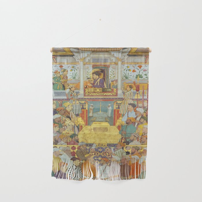 The accession of Shah Jahan by Bichitr, Indian Mughal Art Wall Hanging Gallery Image 1