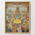 The accession of Shah Jahan by Bichitr, Indian Mughal Art Serving Tray Gallery Image 1