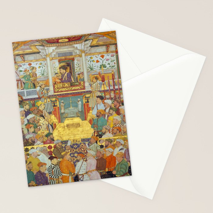 The accession of Shah Jahan by Bichitr, Indian Mughal Art Stationery Card Gallery Image 2