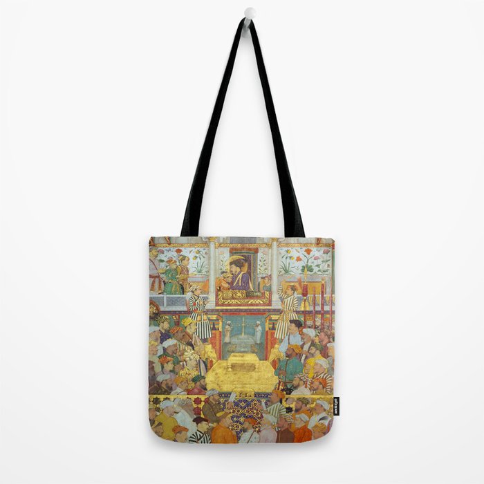 The accession of Shah Jahan by Bichitr, Indian Mughal Art Tote Bag Gallery Image 2