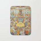The accession of Shah Jahan by Bichitr, Indian Mughal Art Bath Mat Gallery Image 1