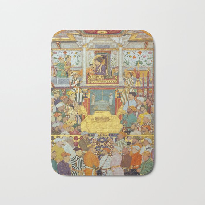 The accession of Shah Jahan by Bichitr, Indian Mughal Art Bath Mat Gallery Image 1