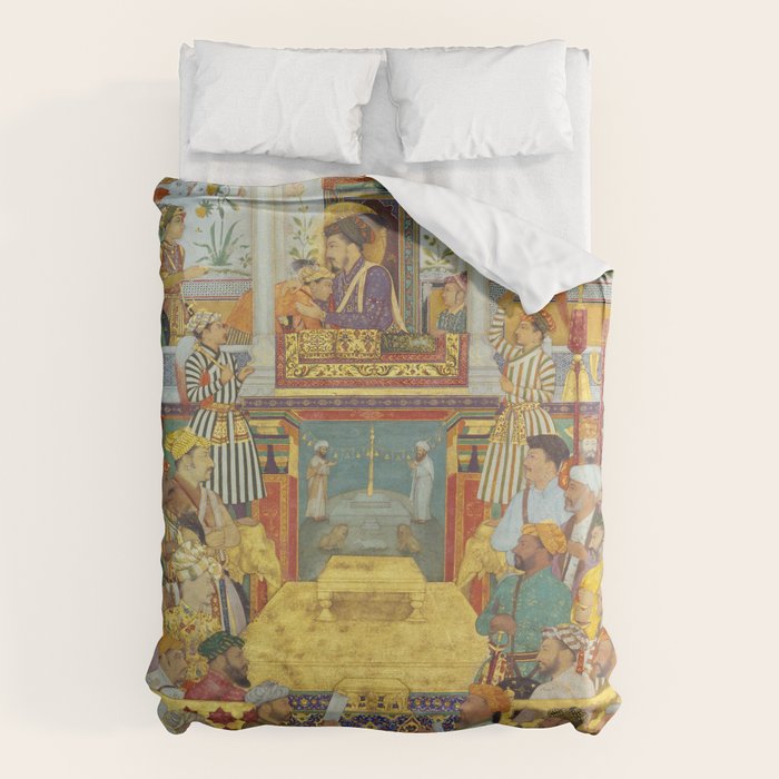 The accession of Shah Jahan by Bichitr, Indian Mughal Art Duvet Cover Gallery Image 6