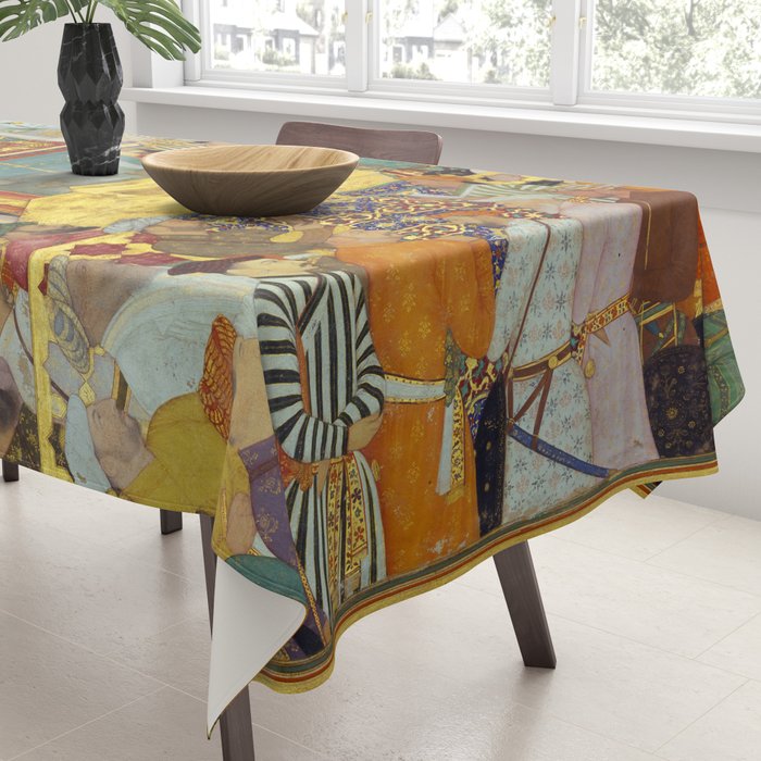 The accession of Shah Jahan by Bichitr, Indian Mughal Art Tablecloth Gallery Image 3