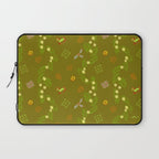 Whimsical Tiny Toys & Pine Branches in Green Laptop Sleeve Gallery Image 1
