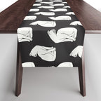 White Cat On Black Table Runner Gallery Image 1