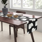 White Cat On Black Table Runner Gallery Image 2