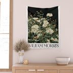 William Morris sage green Autumn Floral Print Art Nouveau maximalist wall art fall Flower Poster Wall Tapestry Gallery Image 2