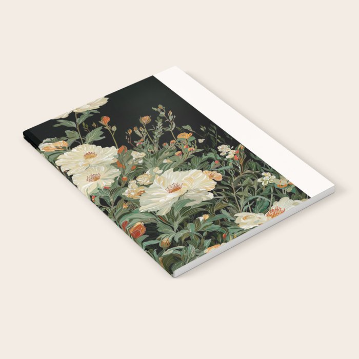 William Morris sage green Autumn Floral Print Art Nouveau maximalist wall art fall Flower Poster Notebook Gallery Image 2