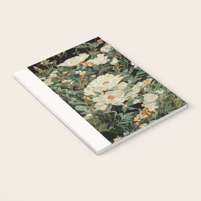 William Morris sage green Autumn Floral Print Art Nouveau maximalist wall art fall Flower Poster Notebook Gallery Image 3