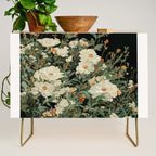 William Morris sage green Autumn Floral Print Art Nouveau maximalist wall art fall Flower Poster Credenza Gallery Image 1