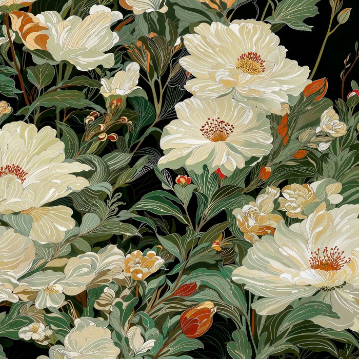 William Morris sage green Autumn Floral Print Art Nouveau maximalist wall art fall Flower Poster Coffee Mug Gallery Image 2