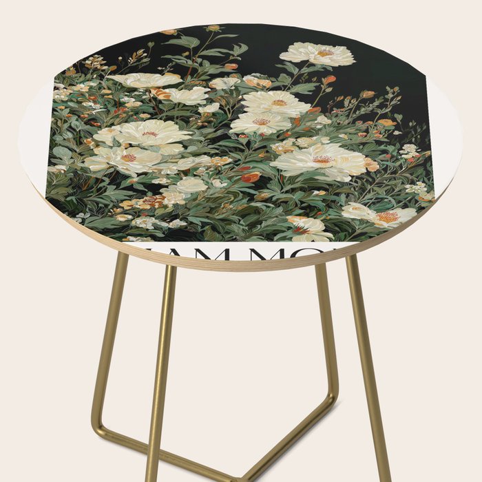 William Morris sage green Autumn Floral Print Art Nouveau maximalist wall art fall Flower Poster Side Table Gallery Image 2
