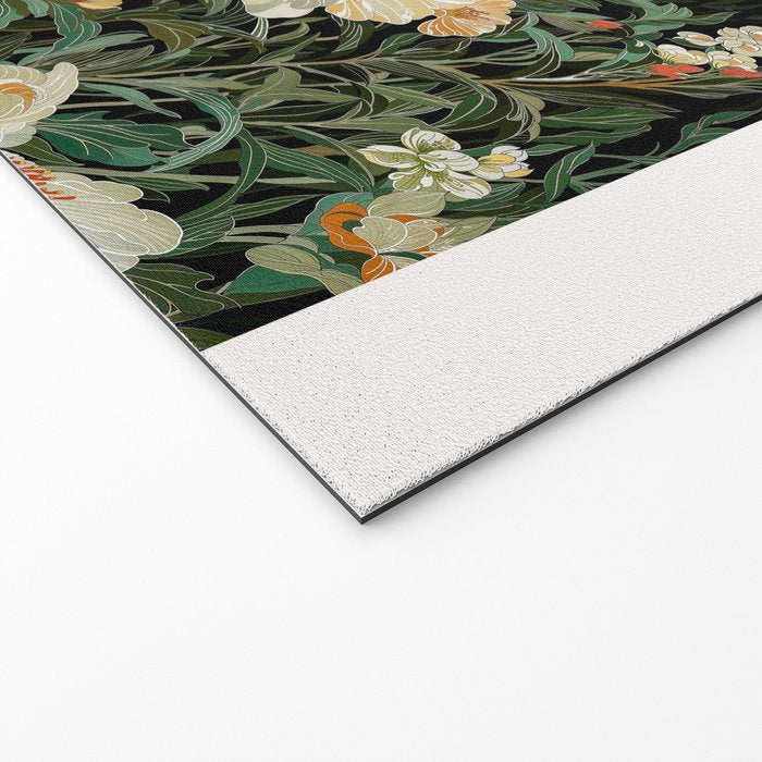 William Morris sage green Autumn Floral Print Art Nouveau maximalist wall art fall Flower Poster Welcome Mat Gallery Image 2