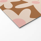 Daisy Time Retro Floral Pattern in Chocolate Brown and Blush Welcome Mat Gallery Image 2