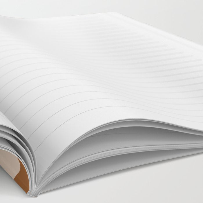 Daisy Time Retro Floral Pattern in Chocolate Brown and Blush Notebook Gallery Image 2