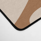 Daisy Time Retro Floral Pattern in Chocolate Brown and Blush Desk Mat Gallery Image 4