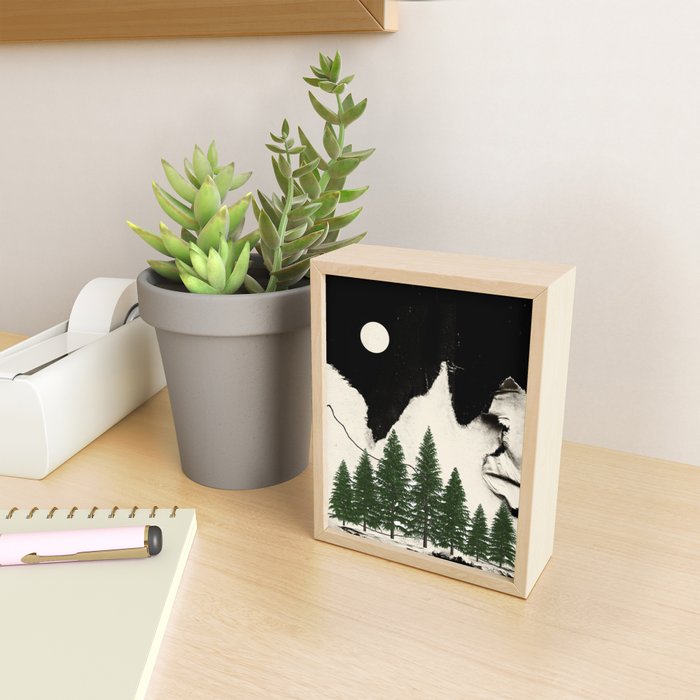 minimal collage/ Forest Mini Art Print Gallery Image 2