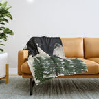 minimal collage/ Forest Throw Blanket Gallery Image 1