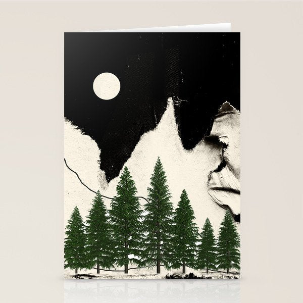 minimal collage/ Forest Stationery Card Gallery Image 2