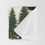 minimal collage/ Forest Throw Blanket Gallery Image 3