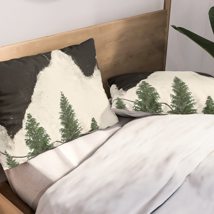 minimal collage/ Forest Pillow Sham Gallery Image 2