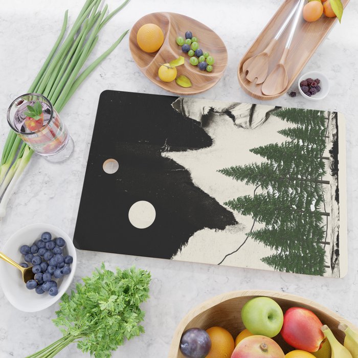 minimal collage/ Forest Cutting Board Gallery Image 2