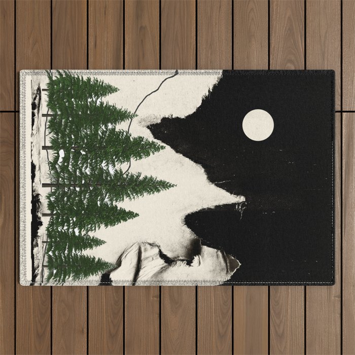 minimal collage/ Forest Outdoor Rug Gallery Image 1