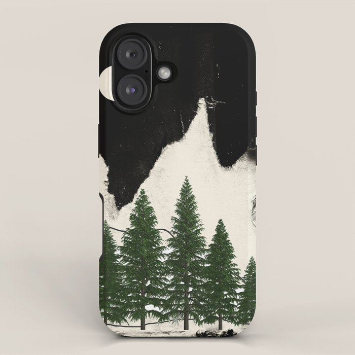 minimal collage/ Forest iPhone Case Gallery Image 1