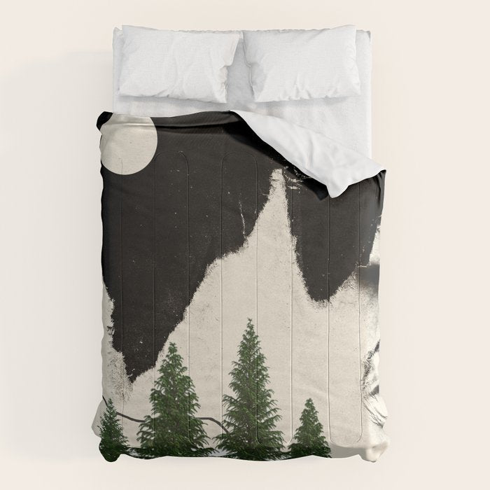 minimal collage/ Forest Comforter Gallery Image 1