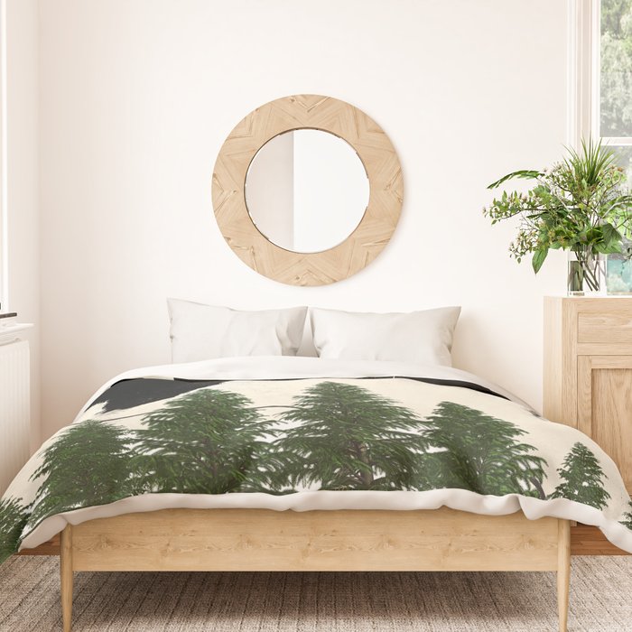 minimal collage/ Forest Duvet Cover Gallery Image 3