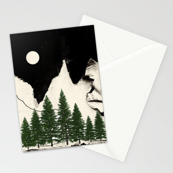 minimal collage/ Forest Stationery Card Gallery Image 2