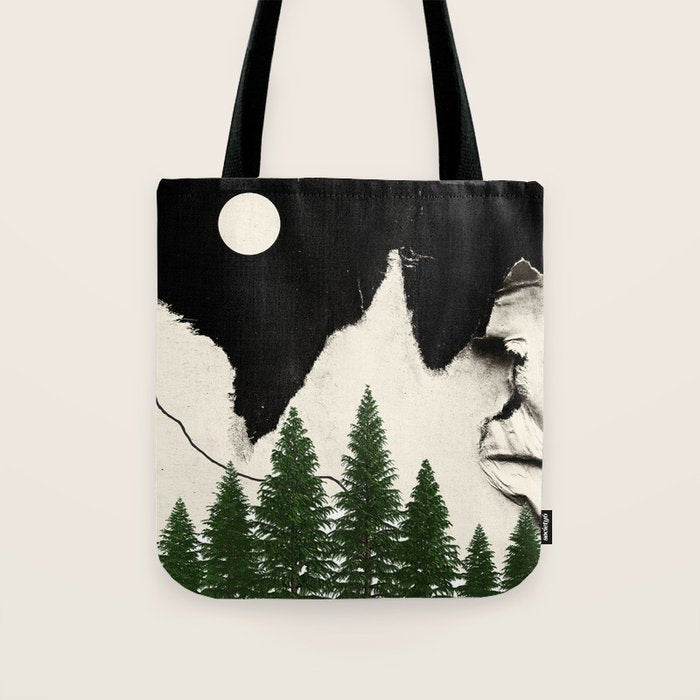 minimal collage/ Forest Tote Bag Gallery Image 1